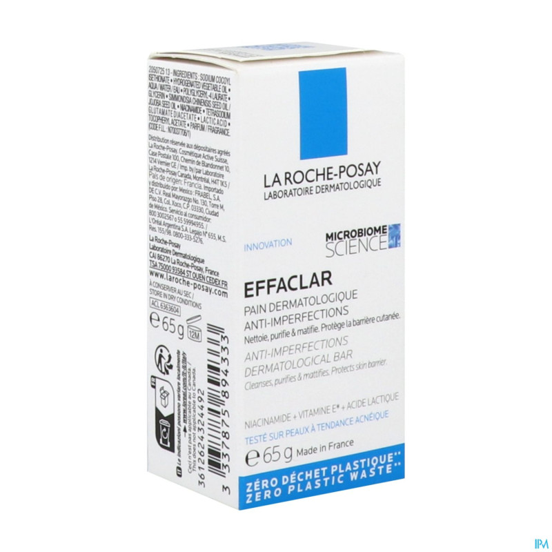 Lrp effaclar derm foaming bar inter 65g
