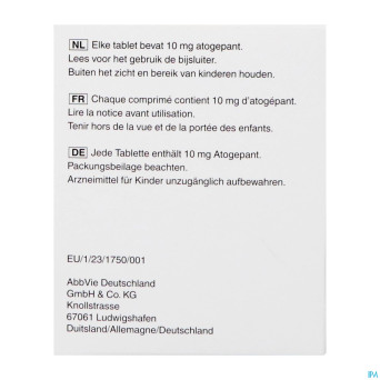 Aquipta 10mg comp 28