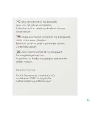 Aquipta 60mg comp 28