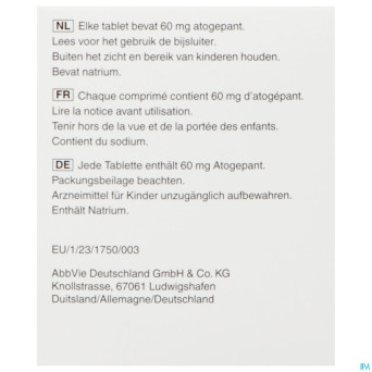 Aquipta 60mg comp 28