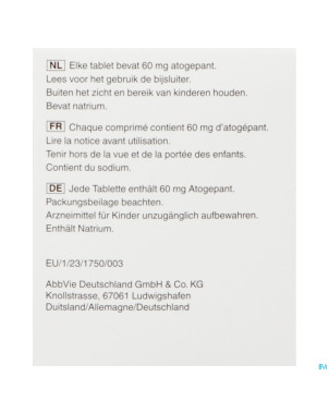 Aquipta 60mg comp 28