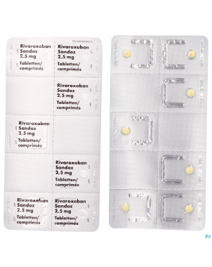 Rivaroxaban sandoz 2,5mg comp pell 56