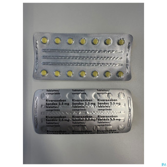 Rivaroxaban sandoz 2,5mg comp pell 196