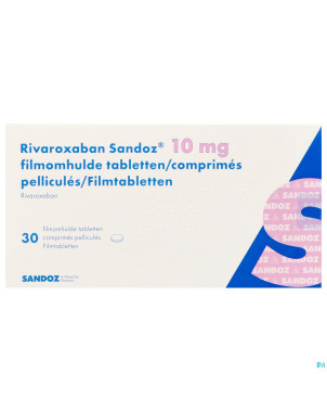 Rivaroxaban sandoz 10mg comp pell 30