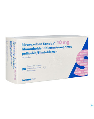 Rivaroxaban sandoz 10mg comp pell 98