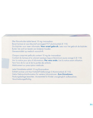 Rivaroxaban sandoz 10mg comp pell 98