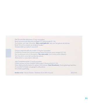 Rivaroxaban sandoz 15mg comp pell 28