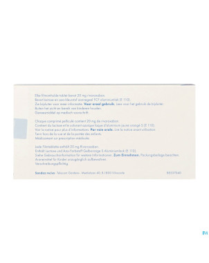 Rivaroxaban sandoz 20mg comp pell 28