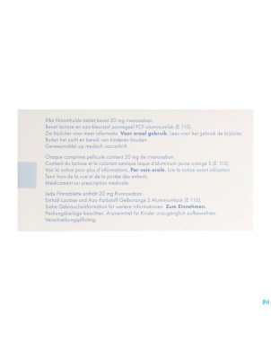 Rivaroxaban sandoz 20mg comp pell 98