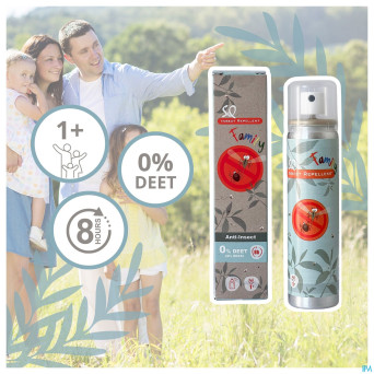 Sq spray a/insectes 0% deet 75ml