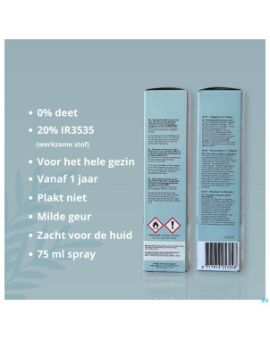 Sq spray a/insectes 0% deet 75ml