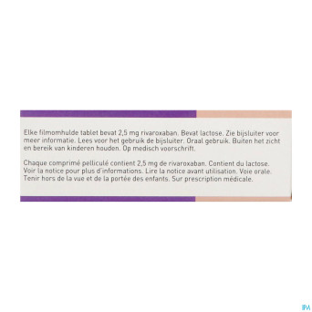 Rivaroxaban eg 2,5mg comp pell 56