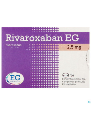 Rivaroxaban eg 2,5mg comp pell 56