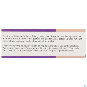 Rivaroxaban eg 2,5mg comp pell 56