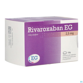 Rivaroxaban eg 2,5mg comp pell 196
