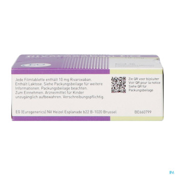 Rivaroxaban eg 10mg comp pell 30