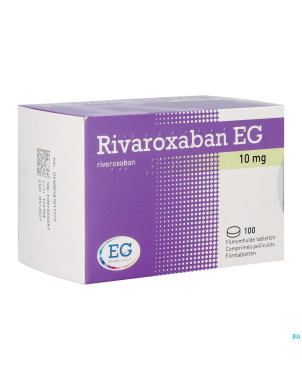 Rivaroxaban eg 10mg comp pell 100