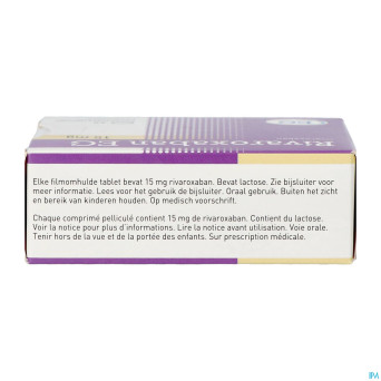 Rivaroxaban eg 15mg comp pell 42