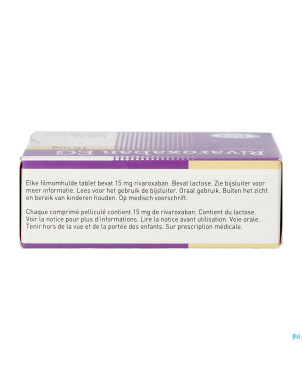 Rivaroxaban eg 15mg comp pell 42
