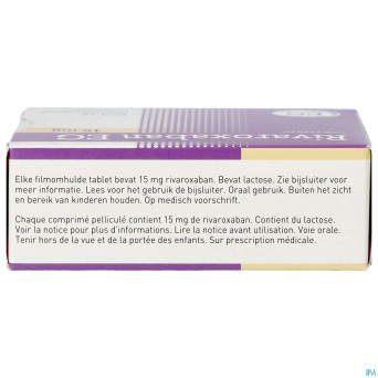 Rivaroxaban eg 15mg comp pell 42