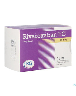 Rivaroxaban eg 15mg comp pell 100