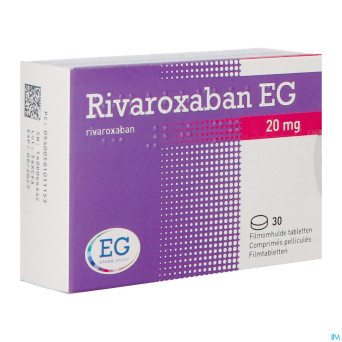 Rivaroxaban eg 20mg comp pell 30