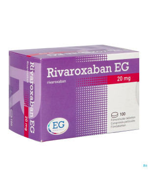 Rivaroxaban eg 20mg comp pell 100