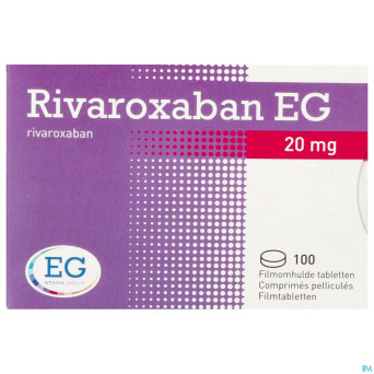 Rivaroxaban eg 20mg comp pell 100