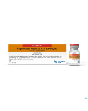 Sugammadex fresenius kabi 100mg/ml fl inj 10x5ml