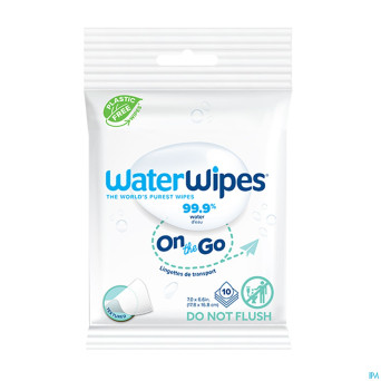 Waterwipes on the go lingettes 10