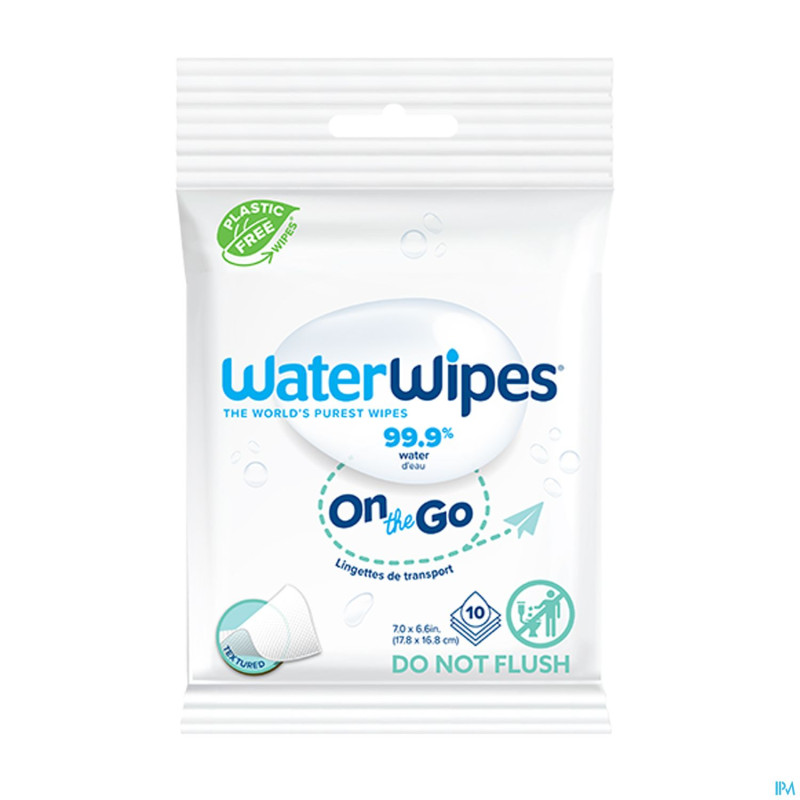 Waterwipes on the go lingettes 10
