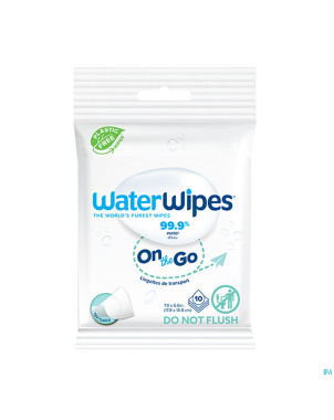 Waterwipes on the go lingettes 10