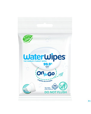 Waterwipes on the go lingettes 10