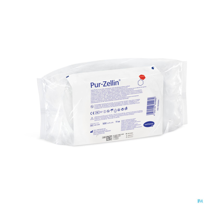 Pur zellin rouleau tampons 4x5cm 500 1432330