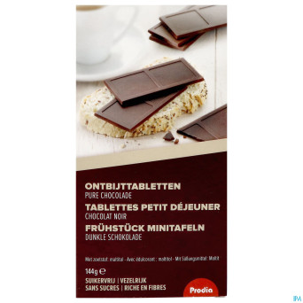 Prodia tablettes petit dej. choco noir144g revogan