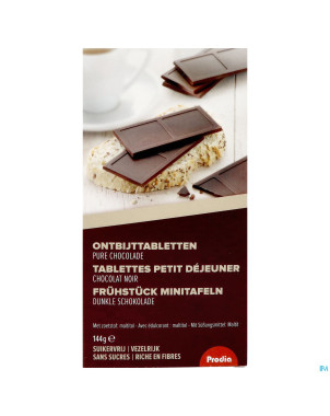 Prodia tablettes petit dej. choco noir144g revogan
