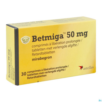 Betmiga pi pharma 50mg liberat. prol.  comp 30 pip