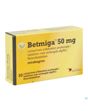 Betmiga pi pharma 50mg liberat. prol.  comp 30 pip