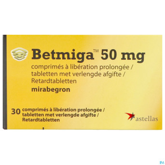 Betmiga pi pharma 50mg liberat. prol.  comp 30 pip