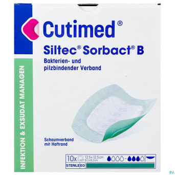 Cutimed siltec sorbact b 12,5x12,5cm 10