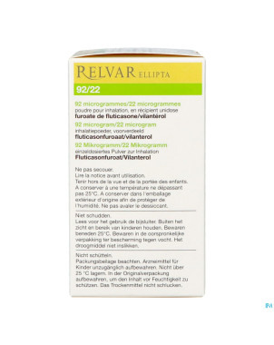 Relvar ellipta  92/22mcg pdr inhal    1x30dose pip