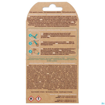 Manouka bracelet a/moustiques uni turquoise