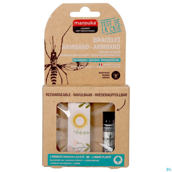 Manouka bracelet a/moustiques floral