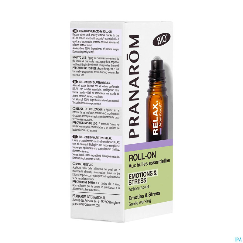 Pranarom aromaboost relax roller bio 5ml