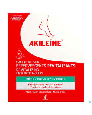 Akileine galets bain efferv.revitalisants 6x20g