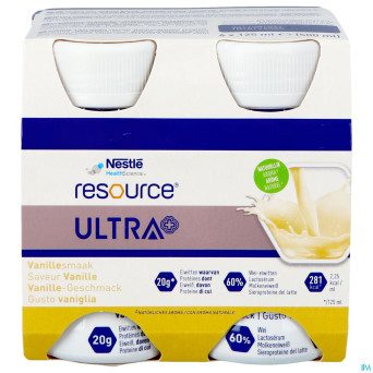 Resource ultra+ saveur vanille 4x125ml nf