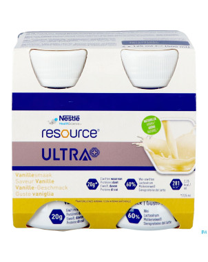 Resource ultra+ saveur vanille 4x125ml nf