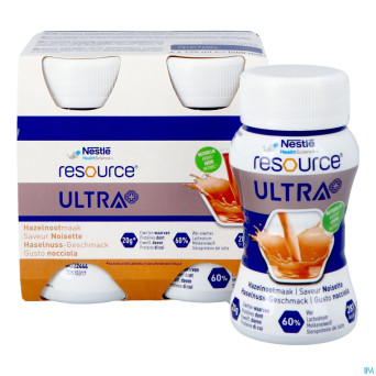 Resource ultra+ saveur noisette 4x125ml