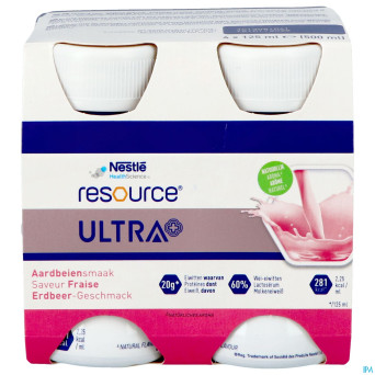Resource ultra+ saveur fraise 4x125ml