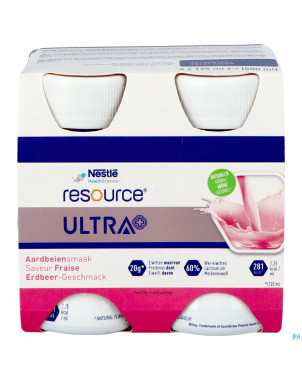 Resource ultra+ saveur fraise 4x125ml